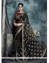 Fetching Embroidered Work Black Classic Saree