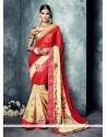 Masterly Patch Border Work Net Classic Saree