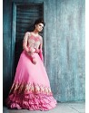 Marvelous Pink Georgette Net Anarkali Suit