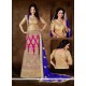 Intricate Hot Pink Embroidered Work Net A Line Lehenga Choli