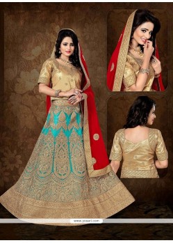 Stylish Embroidered Work A Line Lehenga Choli