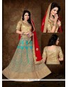 Stylish Embroidered Work A Line Lehenga Choli