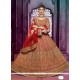 Red Embroidered Work A Line Lehenga Choli