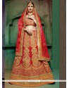 Congenial Art Silk Embroidered Work A Line Lehenga Choli