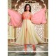 Cream Georgette Readymade Anarkali Salwar Suit