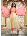 Cream Georgette Readymade Anarkali Salwar Suit