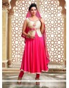 Adorable Hot Pink Readymade Anarkali Salwar Suit