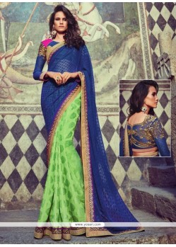 Affectionate Jacquard Patch Border Work Classic Designer Saree