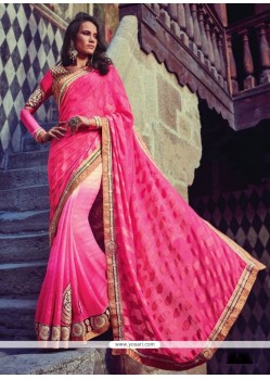 Opulent Pink Trendy Saree