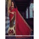 Strange Jacquard Patch Border Work Traditional Saree