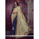 Tiptop Navy Blue Patch Border Work Georgette Classic Designer Saree