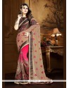 Absorbing Hot Pink Embroidered Work Traditional Designer Sarees