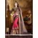 Gratifying Embroidered Work Faux Crepe Designer Traditional Sarees