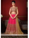 Flamboyant Silk Patch Border Work A Line Lehenga Choli