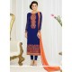 Intrinsic Georgette Blue Embroidered Work Churidar Salwar Suit