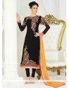 Ravishing Black Churidar Salwar Suit