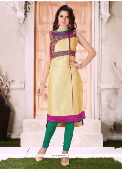 Latest Embroidered Work Silk Party Wear Kurti