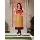 Pleasing Beige Party Wear Kurti