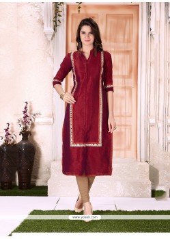 Honourable Maroon Party Wear Kurti