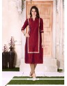 Honourable Maroon Party Wear Kurti