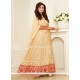 Pristine Cream Anarkali Salwar Kameez