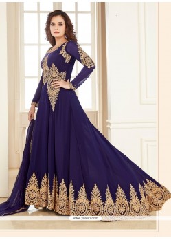 Honourable Net Blue Resham Work Anarkali Salwar Kameez