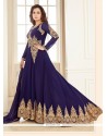 Honourable Net Blue Resham Work Anarkali Salwar Kameez