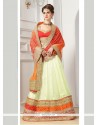 Transcendent Cream A Line Lehenga Choli