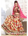 Ethnic Multi Colour Embroidered Work A Line Lehenga Choli