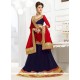 Exquisite Navy Blue Faux Chiffon A Line Lehenga Choli