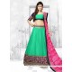 Breathtaking Sea Green A Line Lehenga Choli