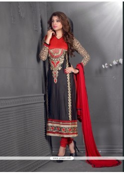 Pretty Embroidered Work Churidar Designer Suit