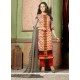 Spectacular Multi Colour Chanderi Churidar Designer Suit