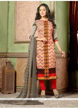 Spectacular Multi Colour Chanderi Churidar Designer Suit