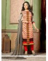 Spectacular Multi Colour Chanderi Churidar Designer Suit