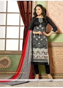 Refreshing Black Churidar Designer Suit