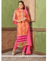 Transcendent Chanderi Embroidered Work Churidar Designer Suit