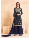 Intriguing Chanderi Embroidered Work Designer Palazzo Salwar Kameez