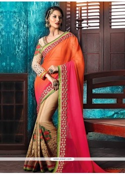 Conspicuous Faux Chiffon Traditional Saree