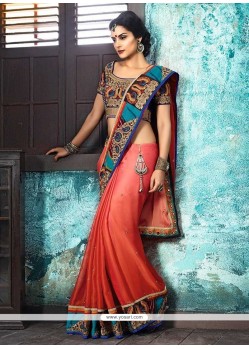 Dainty Fancy Fabric Embroidered Work Classic Saree