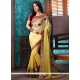 Pleasance Green Patch Border Work Georgette Designer Traditional Sarees