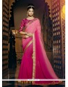 Dignified Hot Pink Designer Traditional Sarees