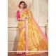 Heavenly Silk Yellow Printed Saree