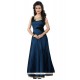Navy Blue Silk Resham Work Designer Gown