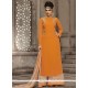 Tempting Resham Work Georgette Yellow Designer Palazzo Salwar Suit