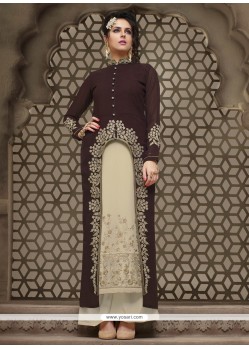 Attractive Embroidered Work Georgette Salwar Suit