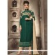 Astonishing Georgette Green Designer Straight Salwar Suit