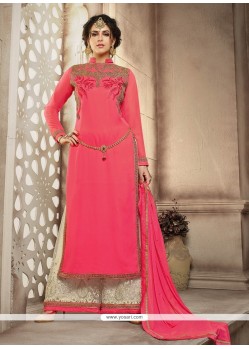 Charismatic Georgette Resham Work Designer Palazzo Salwar Suit