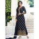 Voguish Patch Border Work Georgette Designer Straight Salwar Suit