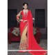 Perfervid Georgette Red Traditional Saree